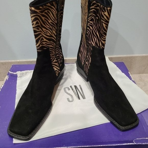 Animal Print Boots Cowboy Boots - Picture 3 of 7